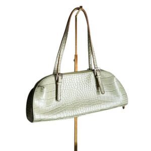 Bisou Bisou faux croc-embossed shoulder bag
